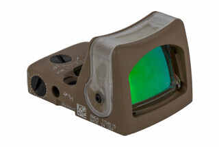 Trijicon RMR Type 2 Adjustable LED Reflex sight features a 7 MOA amber dot reticle and FDE cerakote finish